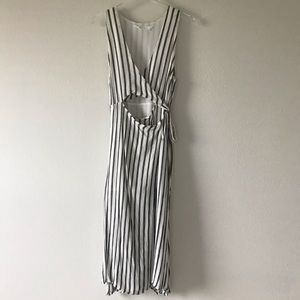 ASTR the label wrap gauzy midi dress